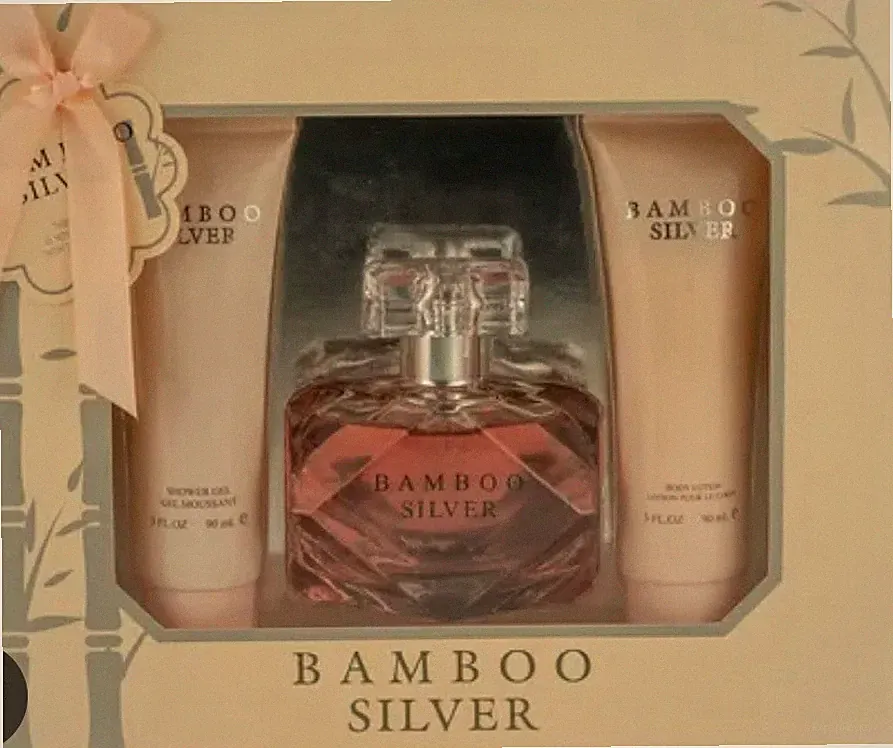 Bamboo Bamboo Silver Fragrance Gift Set w/ Bottle & 2 Body Lotions, 3 fl oz