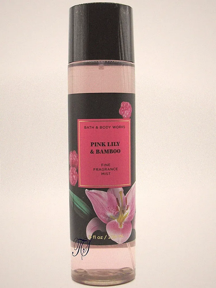 BATH & BODY WORKS PINK LILY & BAMBOO FRAGRANCE MIST BODY SPRAY 8 FL OZ