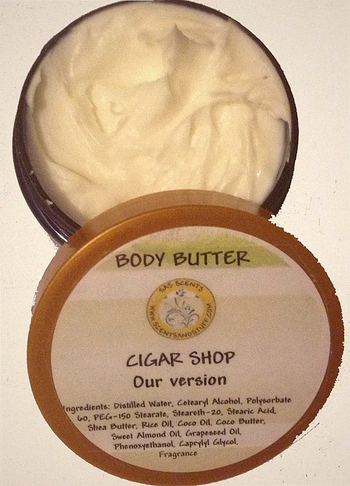 Body Butter Scented 4 oz Thick w/ Shea Butter & Coco Designer Type B Scent List