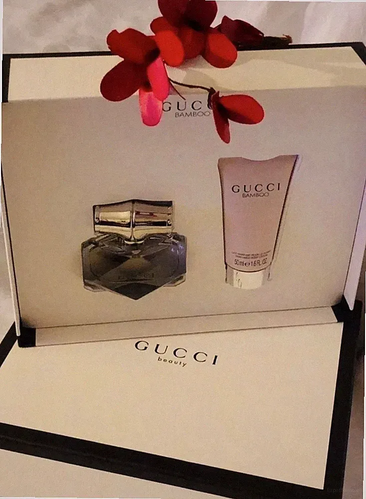 GUCCI BAMBOO ED PERFUME SET 1.0 OZ PERFUME + 1.6 OZ LOTION + BEAUTY GIFTS LTD