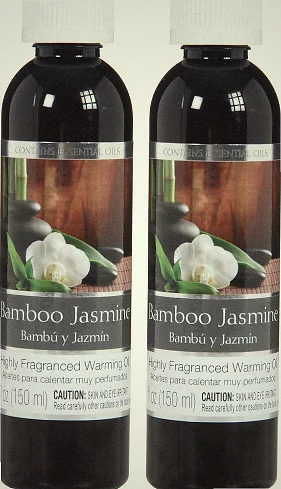 Hosley Set of 2, 5 oz Bamboo Jasmine Fragrance Warming Oils.